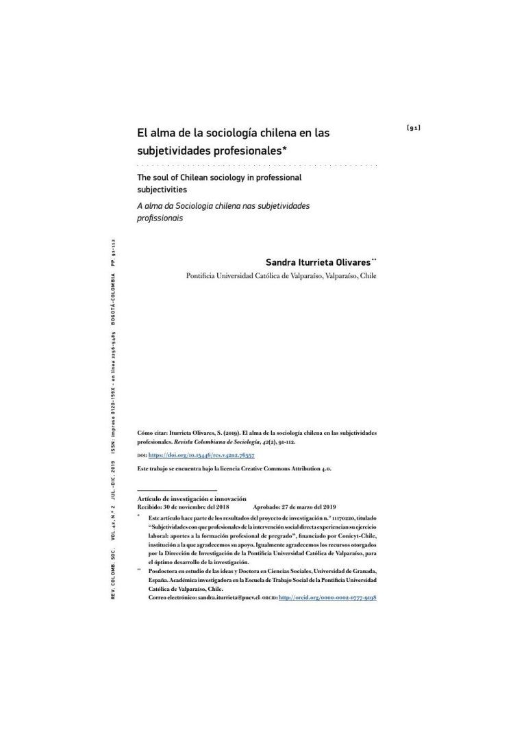Miniatura de El alma de la sociología chilena en las subjetividades profesionales